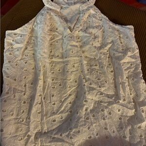 Market & Spruce Cream Embroidered Blouse